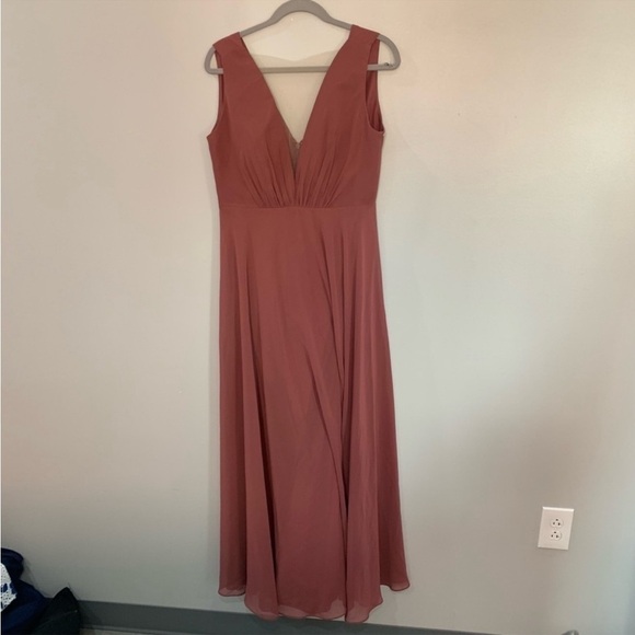 Jenny Yoo Dress Ryan Bridesmaids Gown Maxi in Dusty Rose Pink - Picture 5 of 5